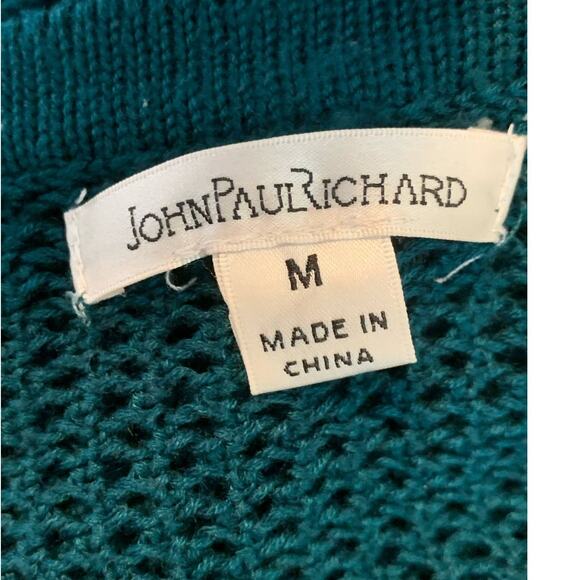 John Paul Richard green long sleeves tunic sweater size M - Picture 3 of 12
